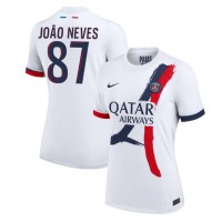 Billiga Paris Saint-Germain Joao Neves #87 Borta fotbollskläder Dam 2024-25 Kortärmad